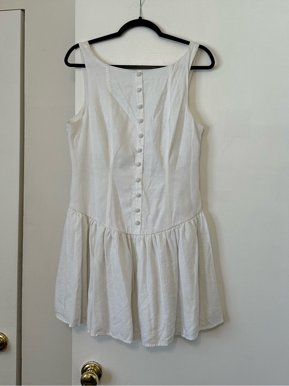 wild fable White Sleeveless Button-Front Mini Dress